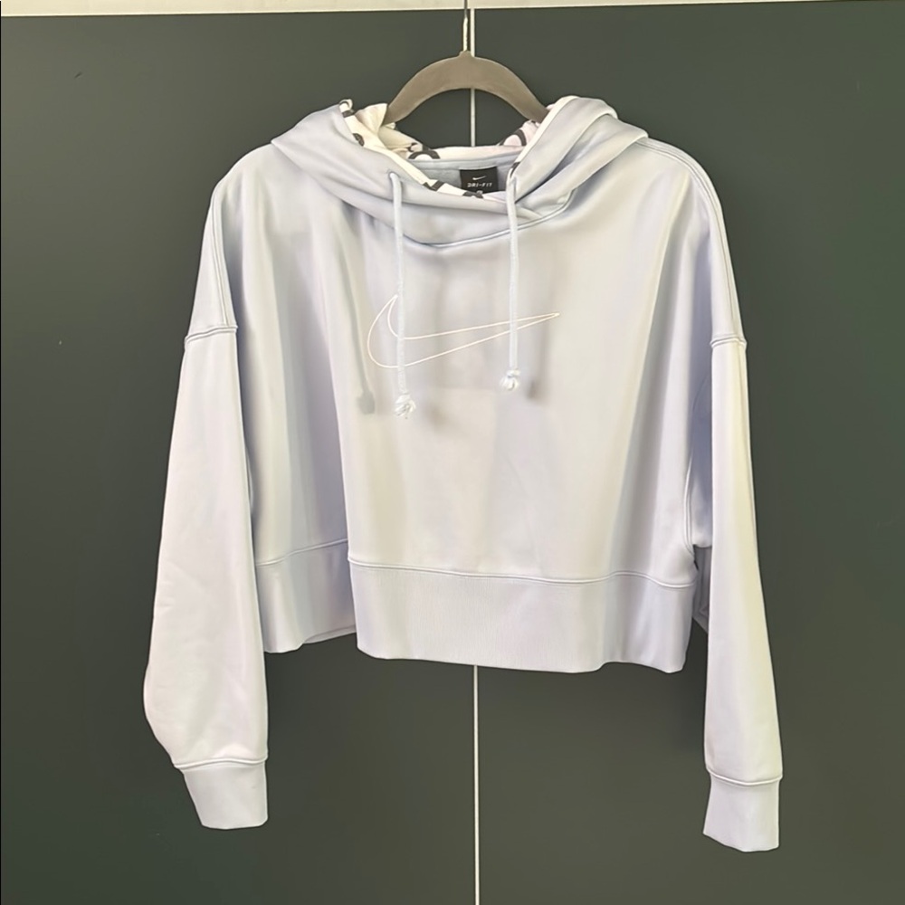 Nike Light Blue Cropped Hoodie